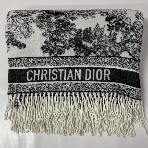 Dior Fierce Toile De Jouy Throw blancket/Shawl, Cashmere and wool - Picture 2 of 5